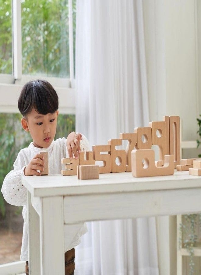 ANAIZA Wooden Number Blocks for Kids -Montessori Counting Toys for Toddlers, 1-10 Numbers Set - Early Math Learning Educational Toy for Toddlers, preschoolers - Image 1